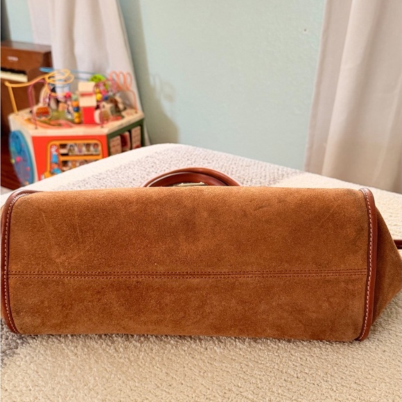 Dooney & Bourke Tan Suede Tote - Picture 3 of 10
